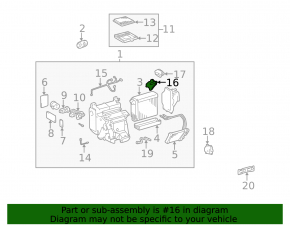 Actuator motor pentru acționarea sistemului de încălzire și aer condiționat pentru Lexus RX300 98-03