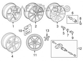 Диск колесный R18X8J ET39 Audi Q5 8R 13-17 тип 2, бордюрка