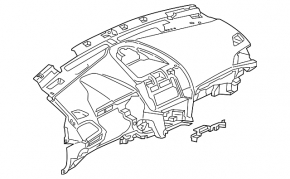 Торпедо передняя панель без AIRBAG Ford Edge 15-18 черн start-stop