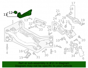 Braț de control longitudinal spate stânga VW CC 08-17