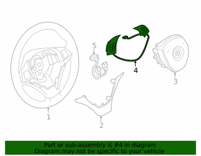 Кнопки управления на руле BMW X5 F15 14-18