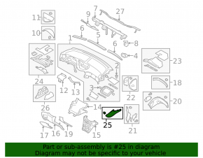 Накладка тоннеля консоли боковая правая Subaru b9 Tribeca