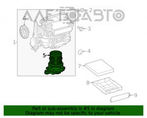 Motorul ventilatorului de încălzire Toyota Prius 50 16-