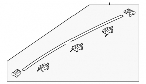Накладка крыши левая Hyundai Santa FE 19-23