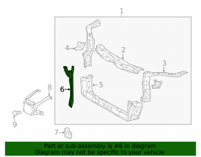Планка замка капота Toyota Avalon 13-18