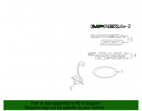 Эмблема надпись impreza Subaru Impreza 17-23 GK
