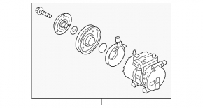 Компрессор кондиционера Hyundai Veloster 12-17
