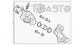 Суппорт в сборе задний правый Toyota Sienna 17-20