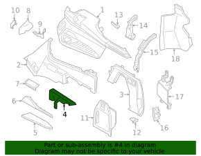 Обшивка арки задняя правая нижняя BMW X7 G07 19-26 черная Anthrazit