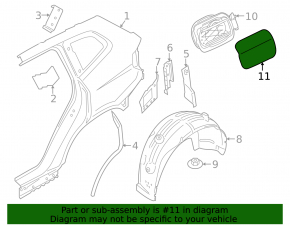 Лючок бензобака BMW X7 G07 19-26