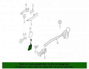 Петля двери нижняя задняя левая Nissan Frontier 22-26