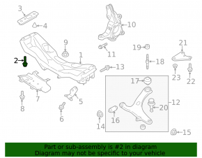Болт крепления переднего подрамника Subaru Impreza WRX GH 08-14