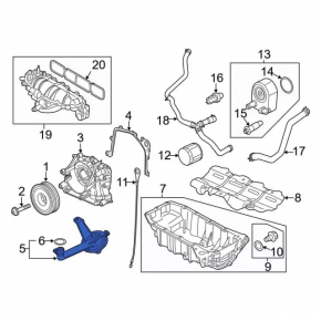 Маслоприемник ДВС Ford Escape 13-19 1.6T 1.5T