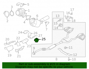Scut termic tobă spate stânga pentru Land Rover Range Rover Velar 18-20 2.0T