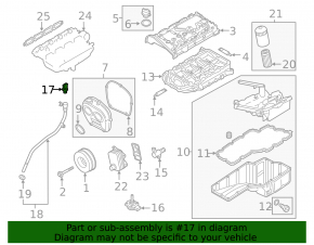 Заглушка масляного щупа Audi A4 B8 08-16 2.0T