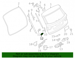 Отбойник двери багажника левый BMW X3 F25 11-17 на кузове