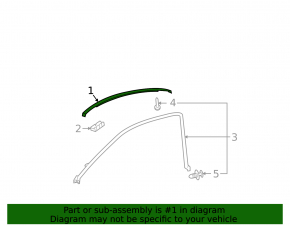 Накладка крыши левая Toyota Solara 2.4 04-08