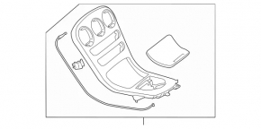 Накладка центральной консоли Mercedes C-class W205 15-21 под светлое дерево