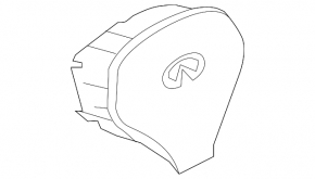 Подушка безопасности airbag в руль водительская Infiniti G25 G35 G37 4d 06-15 черн