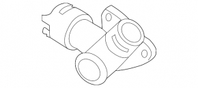 Flanșă sistem de răcire VW Touareg 11-17 3.6 plastic, mare, cu senzor
