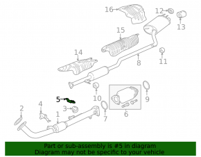 Кронштейн глушителя передний Honda Accord 13-17 2.4