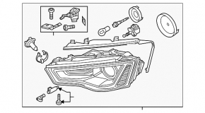Фара передняя левая Audi A4 B8 13-16 рест ксенон led