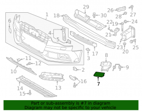 Заглушка омывателя фары правая Audi A5 13-16