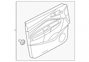 Capacul ușii cartela dreapta față Ford Escape MK3 13-16 pre-restilizare negru, zgârietură