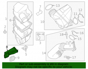 Воздухоприемник BMW 5 G60 24-26 B48, B58