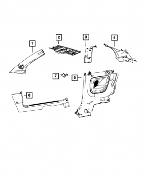 Накладка порога передняя правая Fiat 500 12-19 черн