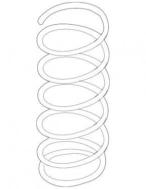 Пружина передняя левая Infiniti G25 G35 G37 4d 06-15