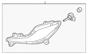 Противотуманная фара птф левая Hyundai Sonata 11-15