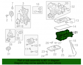 Полуподдон масляный Toyota Prius V 12-17 2ZR-FXE