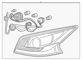 Фонарь правый Nissan Altima 13-14 дорест LED
