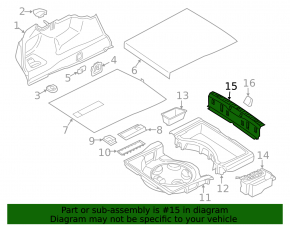 Накладка проема багажника BMW 7 G11 G12 16-19 черная