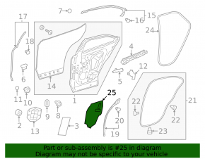 Панель двери задней правой Lexus UX200 UX250h UX300h 19-26