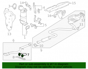 Крепление глушителя переднее левое Chevrolet Malibu 16-23