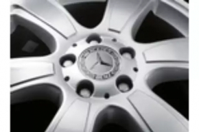 Центральный колпачок на диск Mercedes GLA 14-20 синий 75/70мм