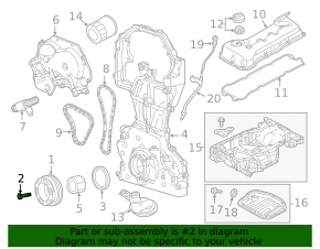 Болт шкива коленвала Nissan Altima 13-18 2.5