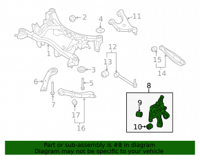 Цапфа задняя правая Subaru Forester 08-11