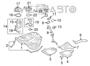 Топливный бак Subaru Outback 10-12 2.5