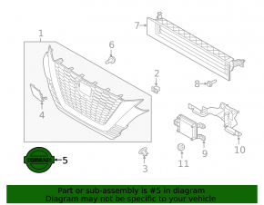 Эмблема решетки радиатора grill Nissan Altima 19-22