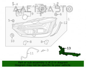 Крепление фары левое переднее Audi Q5 80A 21-24
