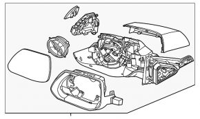 Oglindă laterală stângă Kia Niro 23-26, încălzită, BSM