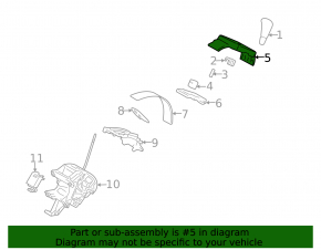 Накладка шифтера КПП Lexus RX300 RX330 RX350 RX400h 04-08 черн