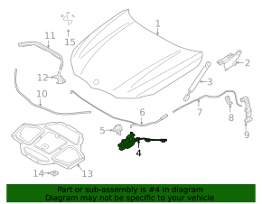Замок капота левый BMW 5 G30 17-23 с датчиком