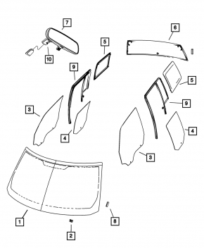 Стекло двери передней правой Jeep Patriot 11-17