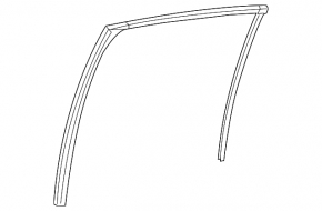 Уплотнитель стекла задний левый Toyota Prius 50 19-22