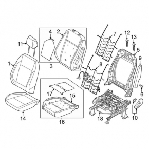 Подогрев водительского сиденья Ford C-max MK2 13-18