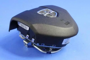 Подушка безопасности airbag в руль водительская Dodge Journey 11-20 черн, горевшая, ржавый пиропатрон